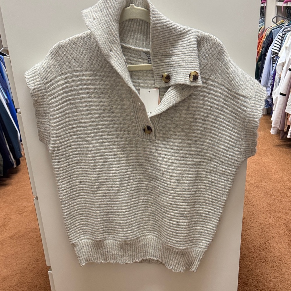 FRNCH Gray Cowl Neck Sweater